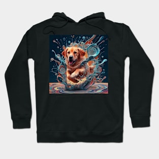 Golden Retriever Artwork: Radiant Warmth and Affection in Stunning Artistry Hoodie